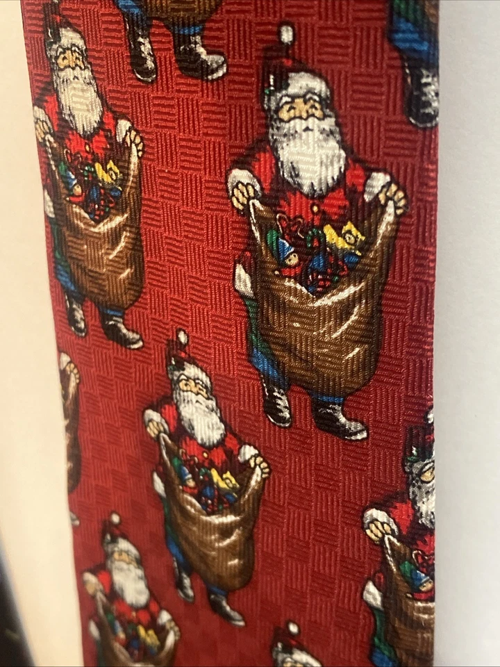 Lote De 3 Corbatas De Colección Navidad 1995 Nicole Miller, CC Hughes & FN Foto 3 de 4