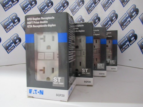 Eaton SGF20GY (LOT OF 10) GFCI Duplex Receptacle 20A 125V Self Test Gray -NEW-B - Picture 3 of 3