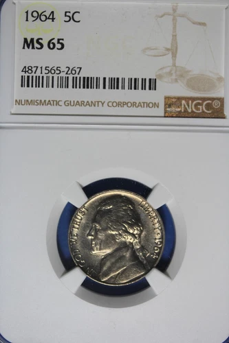 1964 NGC 5C MS65 JEFFERSON NICKEL #B49865