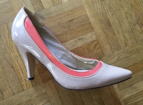Pumps 2-farbig Nude Abricot Laura Scott Grösse 38 Lack - Bild 3 von 4