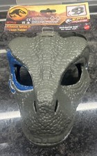 Jurassic Park VELOCIRAPTOR BLUE Dinosaur Mask Raptor  RARE Original Tag Attached