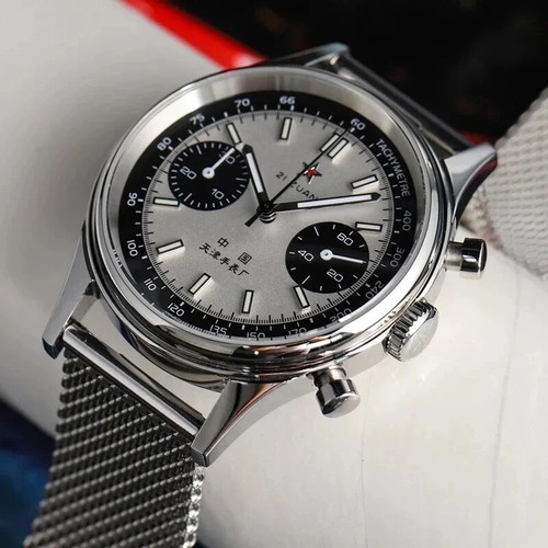 42mm China Aviation Chronograph Quarz 1963 Uhr für Herren 21 Zuan Pilot - Bild 4 von 27
