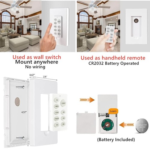Nexet Smart Ceiling Fan & Dimmer Wall Switch Wi-Fi work with Alexa Google Home - Picture 14 of 28
