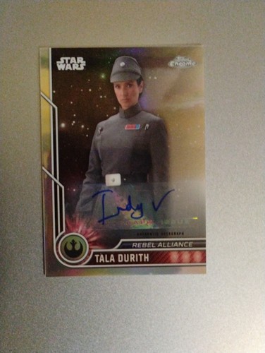 2023 Topps Chrome Star Wars Tala Durith Autograph Card