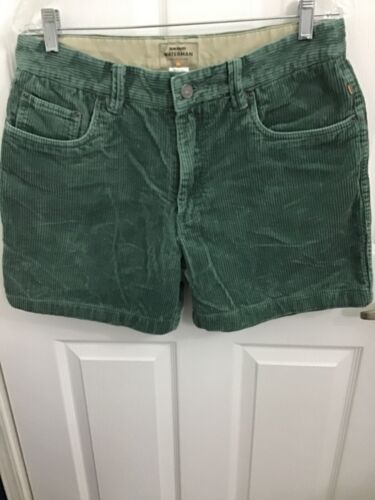 Quiksilver Waterman Collection Men's Green Corduroy Preppy 90's Shorts 32