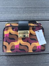 Vera Bradley Modern Lights Push lock Wallet Leather Trim Fold Over NWT