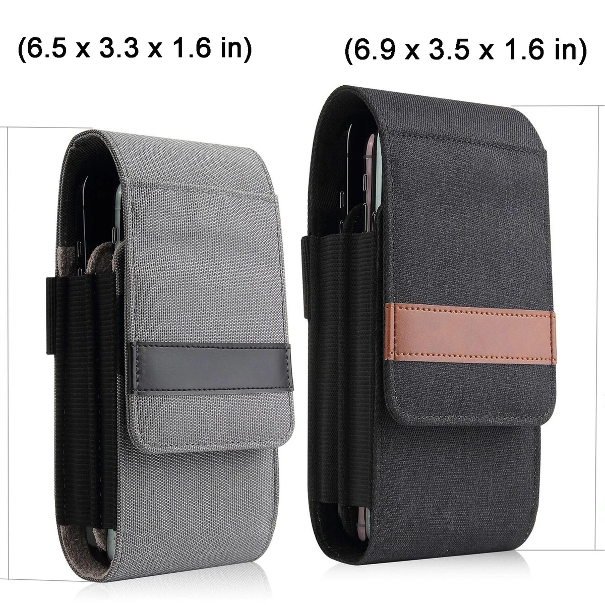 Oxford Cloth Double Layer Belt Bag Cell Phone Pouch Holder Belt