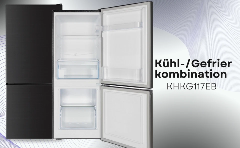 Frigorífico combinado PKM KHKG117EB 117 litros de capacidad útil, negro, solo 39 dB - Imagen 4 de 4