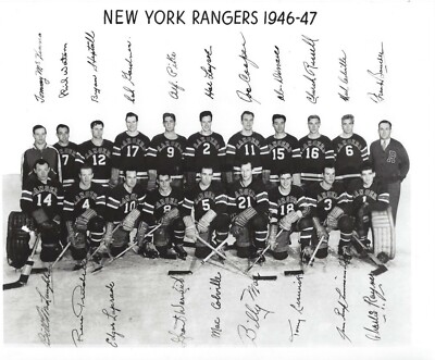 NEW YORK RANGERS 1946-47 TEAM NY 8X10 PHOTO HOCKEY NHL PICTURE HEXTALL 