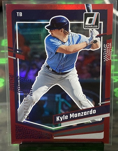 2023 Donruss Baseball Base Holo Red #147 Kyle Manzardo /2023 - Tampa Bay Rays - Picture 2 of 5
