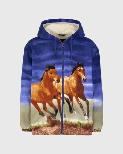 Wildkind Horse Horses EQUINE Stute Pony Reiten Sherpa Hoodie Jacke Unisex M-3X - Bild 4 von 6