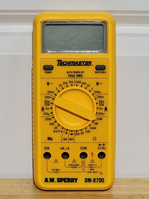 A.W. Sperry Techmaster AC/DC Digital Multimeter DM-8700 Electrical Testing