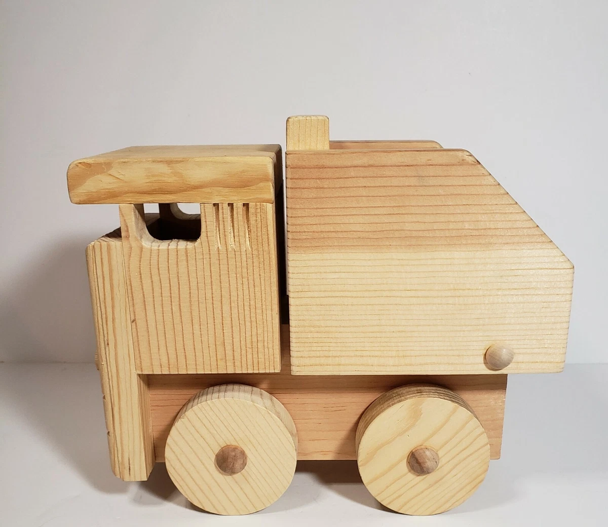 NEW HANDMADE Wooden Toy Dump Truck Wooden Wheels 8.5 L X 3.5 W X 7 H