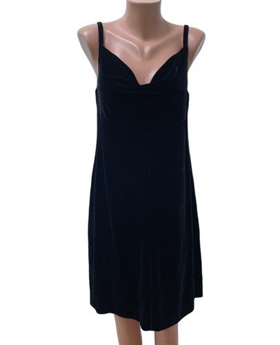 MAX MARA Gr. IT 44 DE 40 - M Samt Kleid SEIDE Visckose Trägerkleid