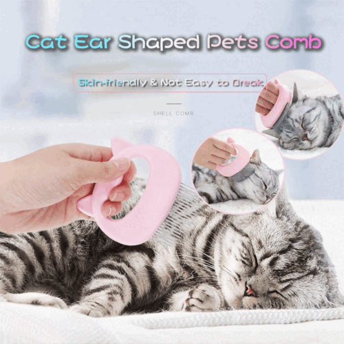 Pro Pet Cat Dog Massage Shell Comb Grooming Hair Removal Shedding Cleaning Brush - Picture 5 of 14