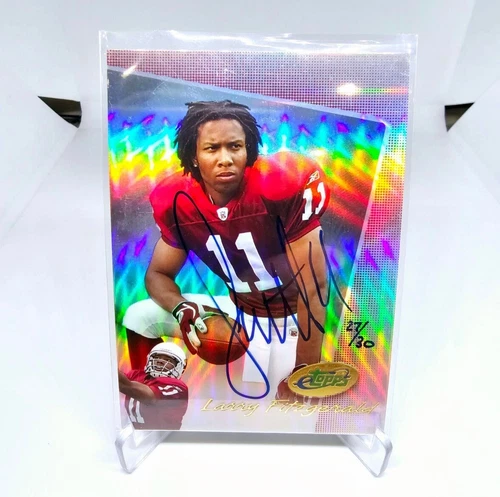 2004 Larry Fitzgerald ETopps Topps #57 Rookie Auto /30 Arizona Cardinals HOF