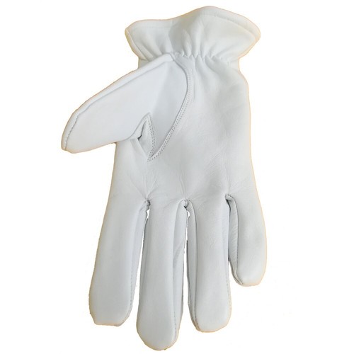 Par de guantes bordados de cuero genuino Masonic Regalia OES - Imagen 3 de 4