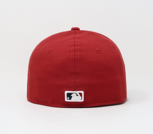 New Era 59Fifty Kids Boys Cap Cleveland Indians "C" Red On Field Fitted Hat - Picture 4 of 5