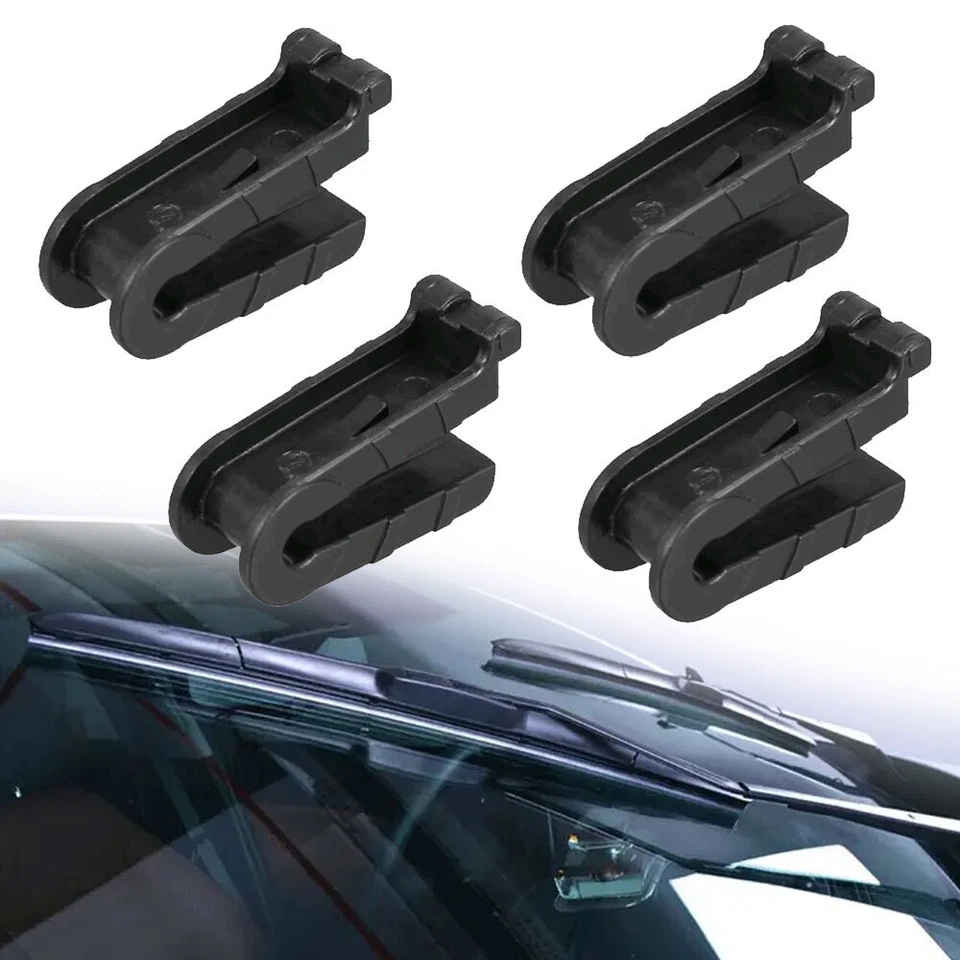 4 Piezas Negro Accesorios Coche Limpiaparabrisas Delantero Brazo Adaptador Clip J Gancho Tipo A C D Foto 2 de 4