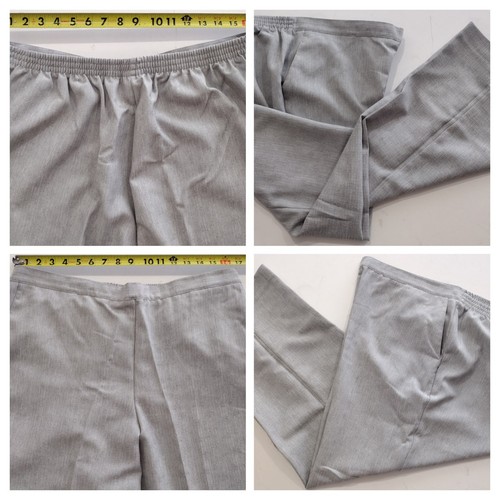 Girls Women Alfred Dunner Trousers Lounge pants Size 18 X 27 Light Gray - Picture 2 of 11