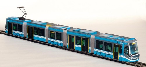 Straßenbahn H0 Modell Škoda ForCity Class Chemnitz Karton Bausatz, Maßstab 1:87 - 第 1/2 張圖片