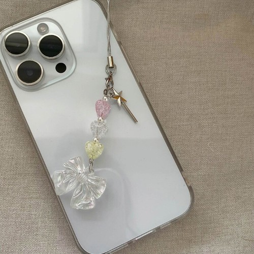 Eye Catching Heart Beaded Ornament Chic Bowknot Pendant for Jewelry Enthusiasts - Zdjęcie 6 z 9