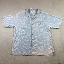 VTG Island Shores men's XL sleeve button down Hawaii shirt Floral Loop Collard