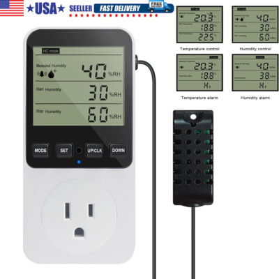 Digital Thermostat Outlet Plug Temperature Controller Socket Heating Cooling