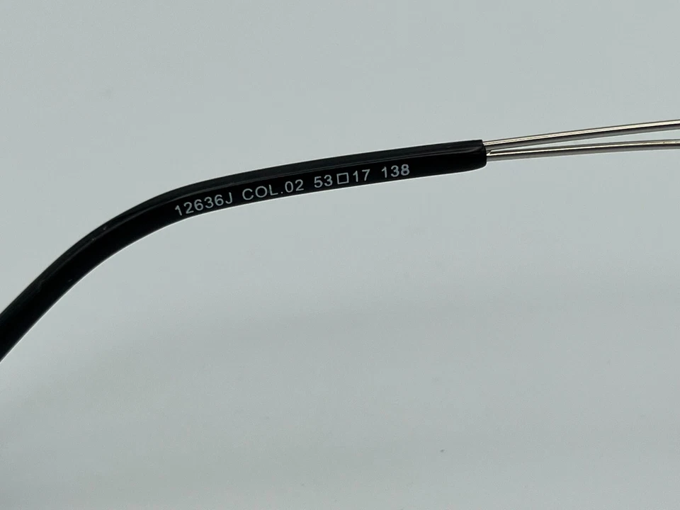 Marco de gafas de gato grande Tiffany 12636J color plata y negro 53-17 Foto 4 de 4