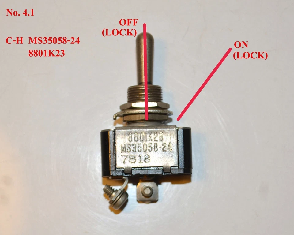 Interruptor de palanca de avión C-H Cutler Hammer Segunda Guerra Mundial 9 modelos nos Foto 4 de 4