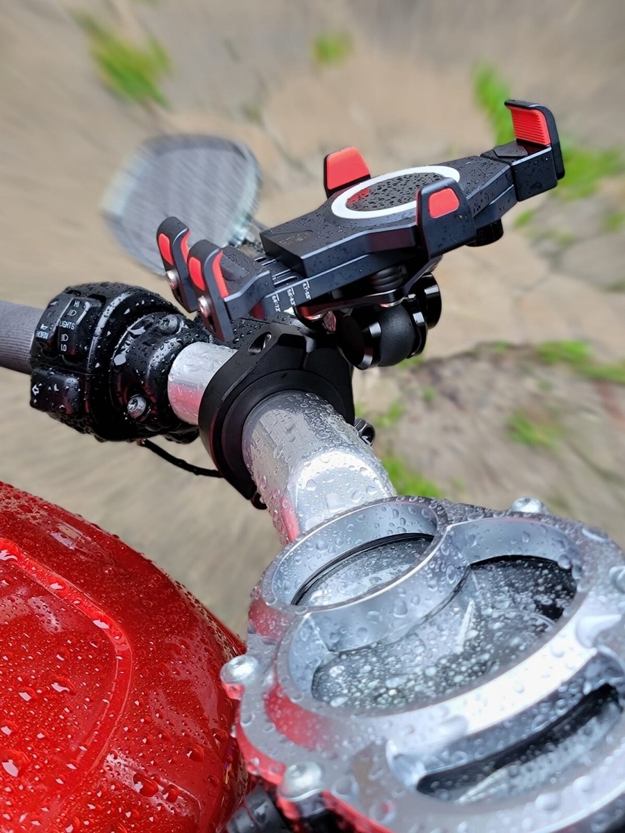 Support Téléphone Pour Harley Davidson V-Rod Muscle (universel, Alu Noir)