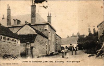 CPA AK Canton de SOMBERNON Echannay Place publique (611527)