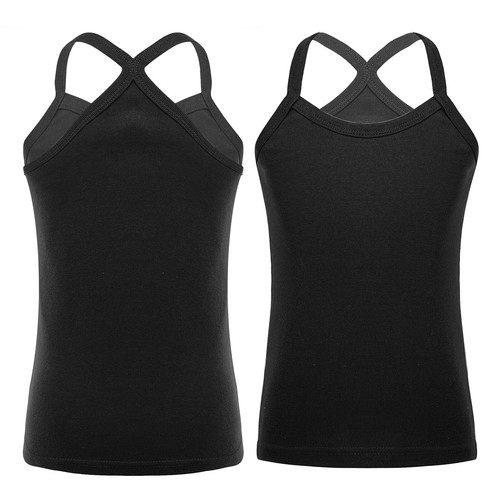 Kids Girls Vest Gymnastics 3Pcs/Set Weekend Y-Back Camisole Running Tops Beach - Picture 93 of 102