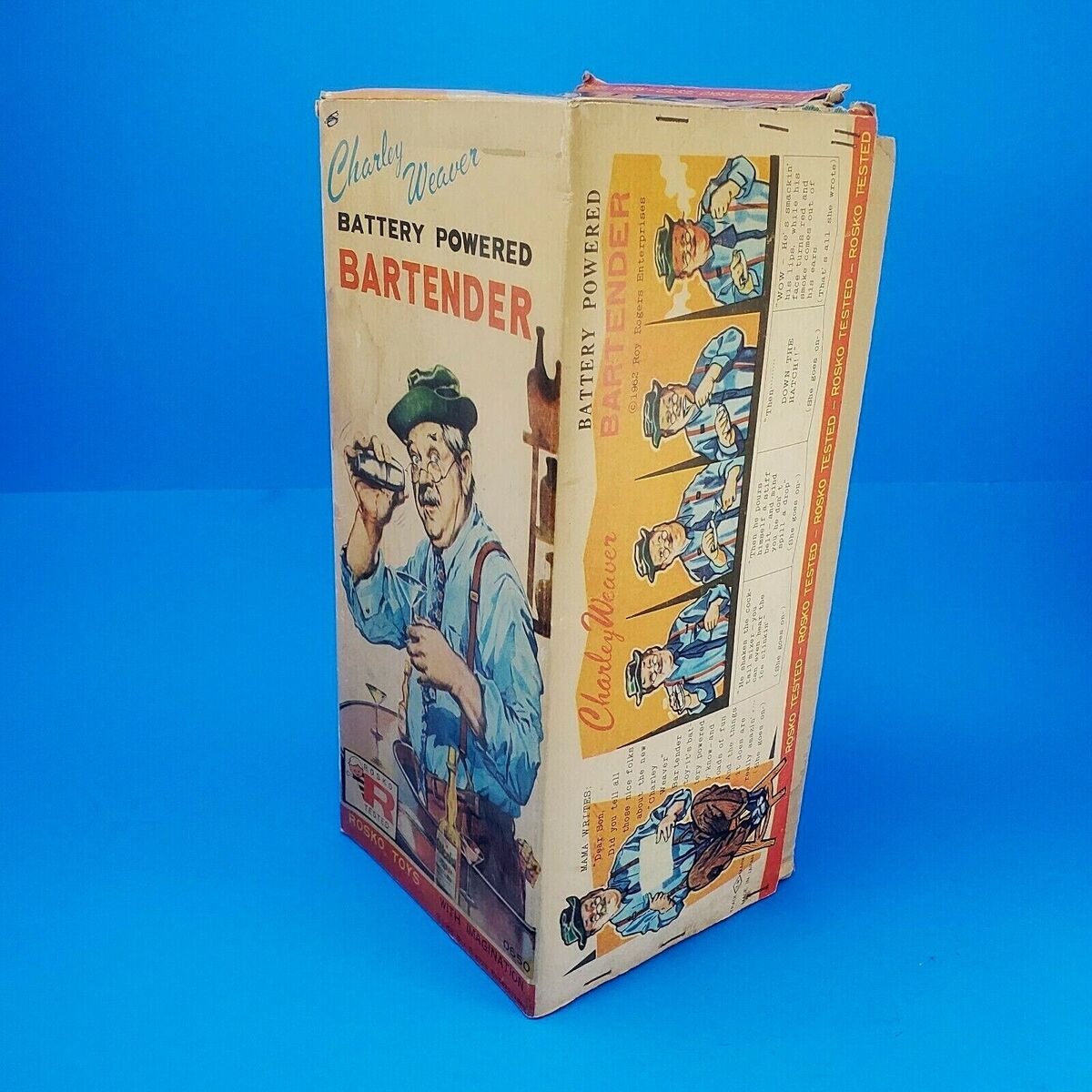 Vintage Toy Charlie Weaver Bartender by Rosko Japan #0650 Vintage Toy Charlie Weaver Bartender by Rosko Japan #0650