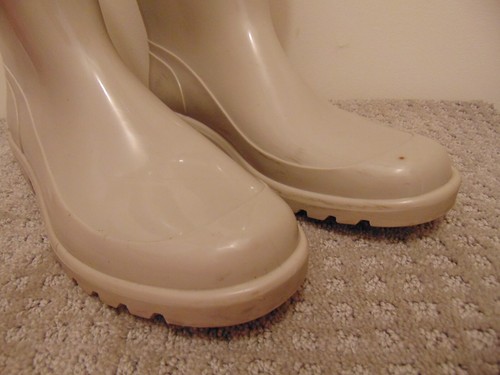 Burberry Taupe Rubber Studded Accents Rain Boots Size EU 39 - Picture 6 of 12