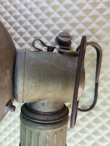 Vintage Antique JUSTRITE MINERS Carbide Lamp Lantern PAT. 1912 1913 1915 - Picture 5 of 8