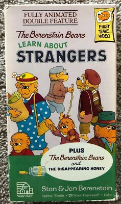 The Berenstain Bears Learn About STRANGERS Double Feature VHS Vintage RARE OOP