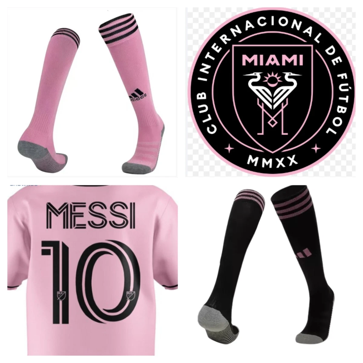 Entre Miami Infantil Niños Calcetines Fútbol Talla 5-14 Años Hogar Y Messi  10