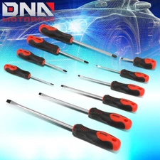 10PCS PRECISION MACHINED MAGNETIC TIPS SLOTTED PHILLIPS SCREWDRIVER SET TOOL KIT