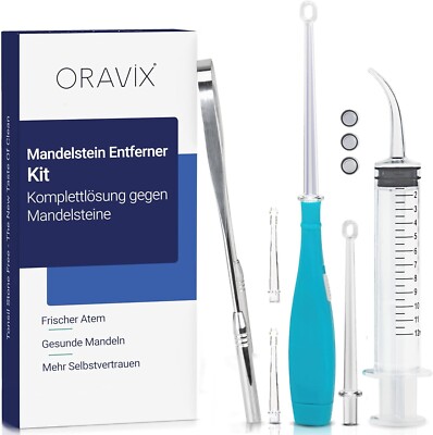 ORAVIX Tonsillenstein Entferner Set - Einfach Mandelsteine Entfernen Und Mundger