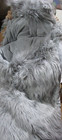 Pottery Barn Teen Himalayan Faux Fur Sleeping Bag W/ Hood gray grey  New wo tag
