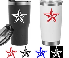 Nautical Star Six 3" Vinyl Decal Car Truck Window Tumbler Laptop Tablet Notebook