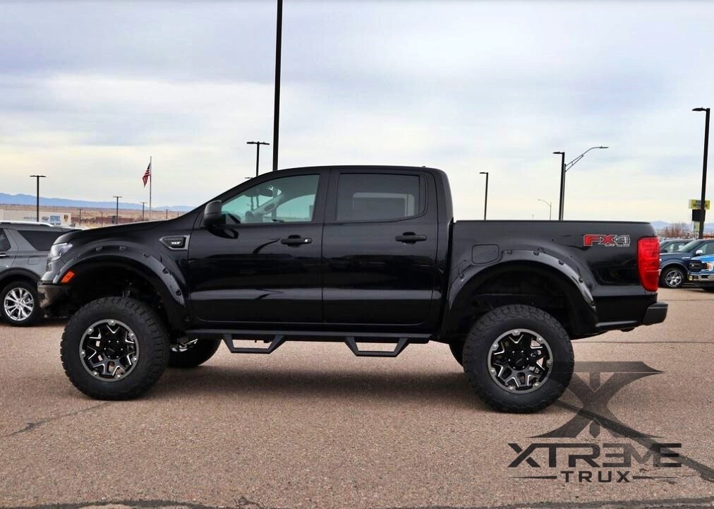 Paintable Black 1923 Ford Ranger Pocket Rivet Fender Flares Set Short