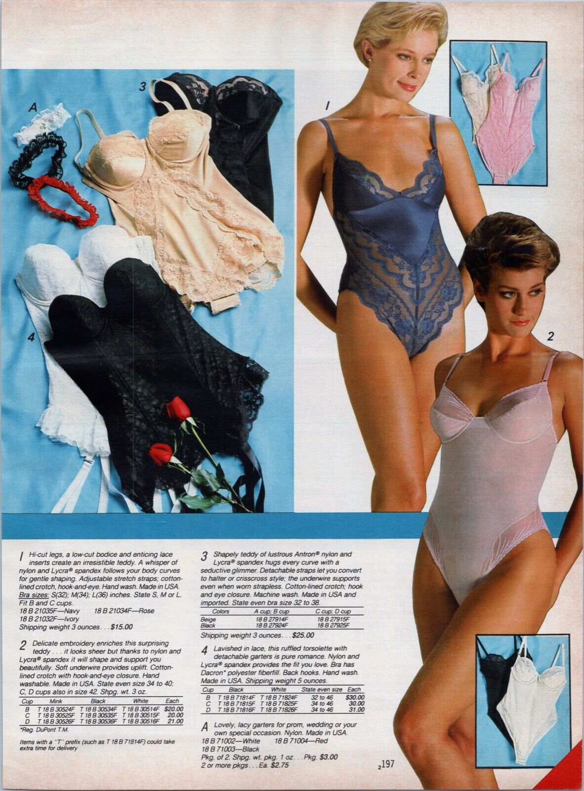 Small Lot of Vintage Catalog Lingerie Underwear Bra's Pantyhose