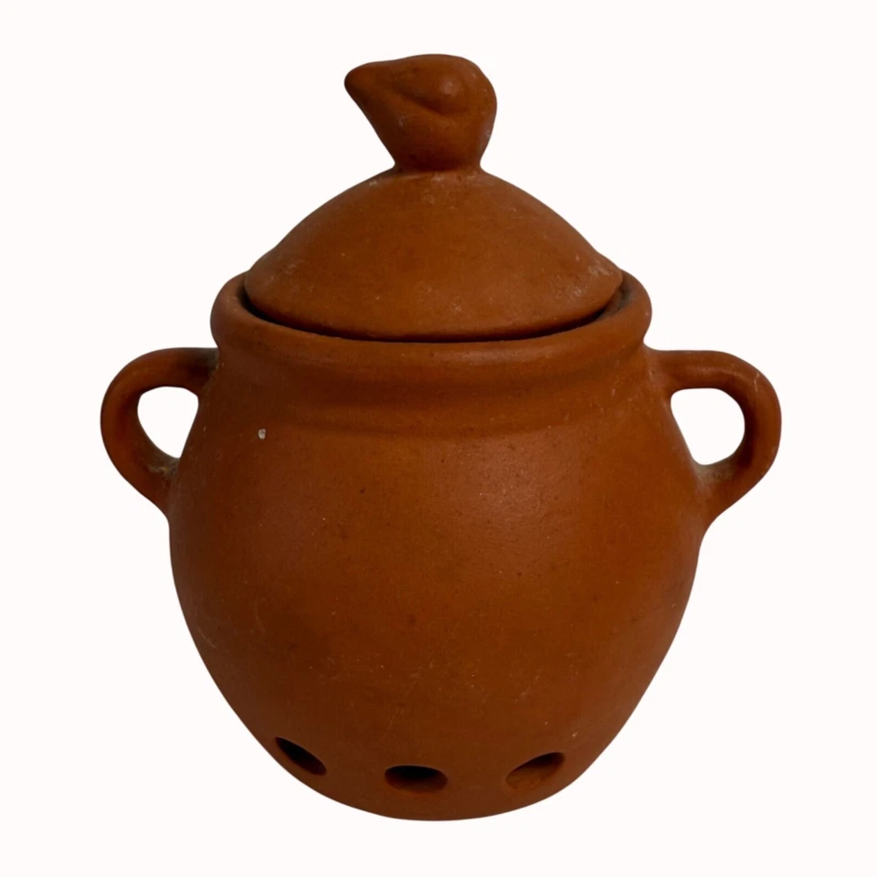 Guardião de alho terracota panela de argila vermelha utensílios de cozinha armazenamento decoração para casa cozinhar - Imagem 4 de 4