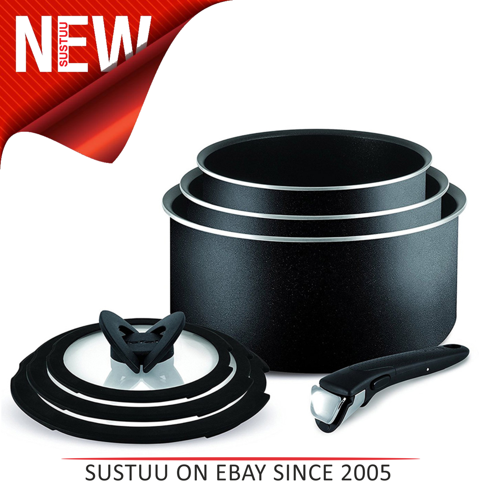 TEFAL Ingenio comportant 7 Pièces Non-Stick Casserole Set │ amovible Resistium poignée │ Durable Resistium amovible 7afee5 TEFAL Ingenio comportant 7 Pièces Non-Stick Casserole Set │ amovible Resistium poignée │ Durable Resistium amovible 7afee5