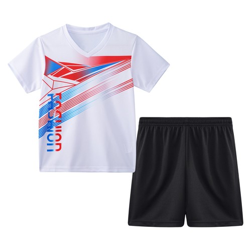 Kids Boys Uniform Soccer Outfit Badminton Football Jerseys Quick-Drying Set - Picture 58 of 89