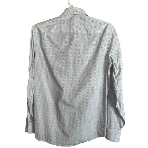 Peter Millar Collection Men's Size M Button Up Long Sleeve Shirt White Blue - Picture 7 of 7