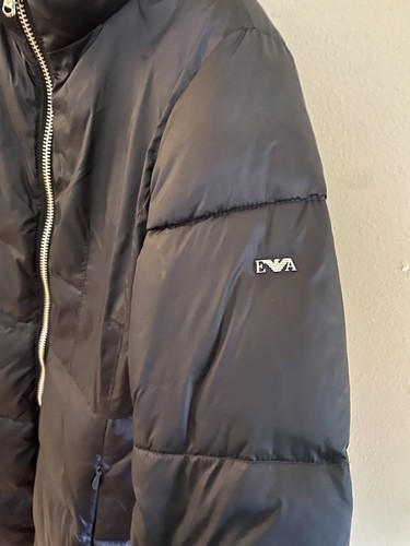 EMPORIO ARMANI Toddler Kids Little Girl Down Coat Jacket, Navy, size 7A (124cm) - Picture 8 of 12