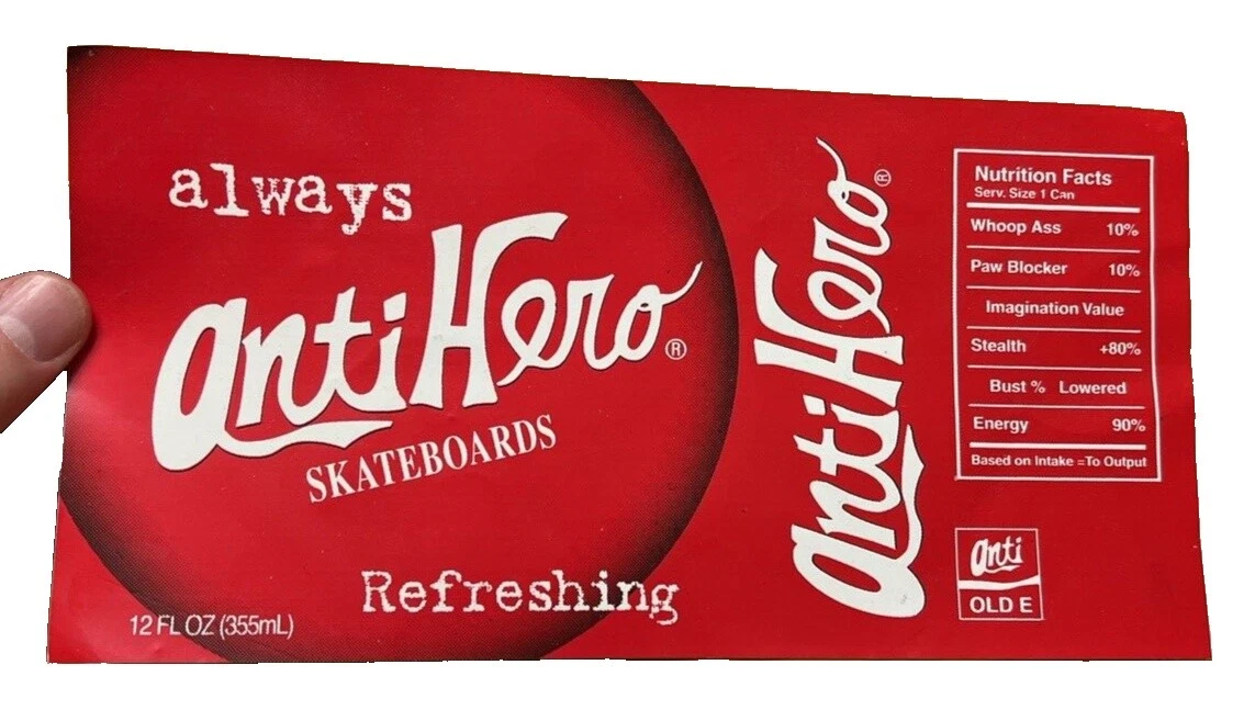 Anti-Hero autoadhesivos y calcomanías para patinetas y longboarding